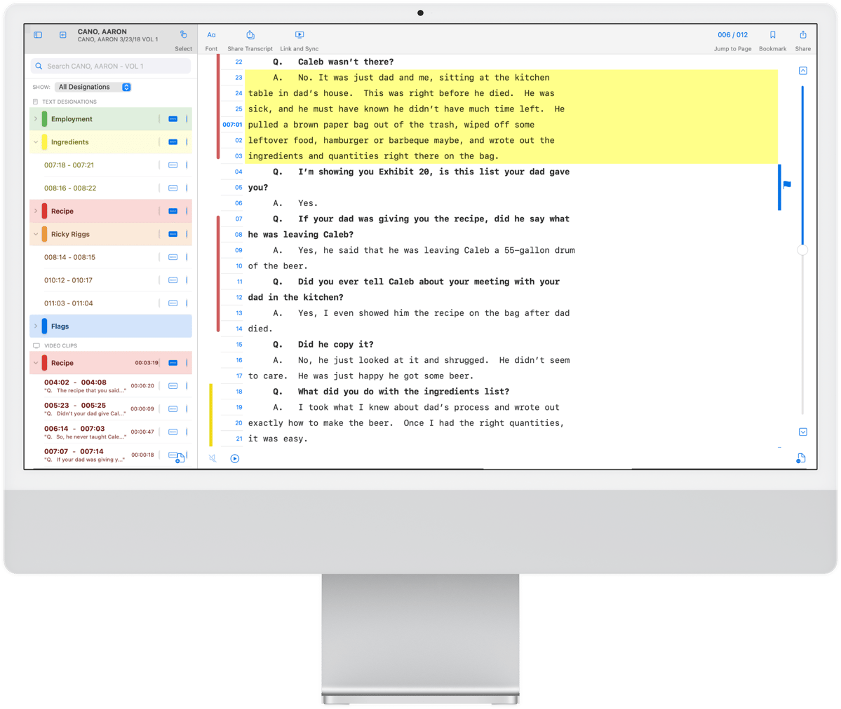 TranscriptPad - Legal Transcript Review Software